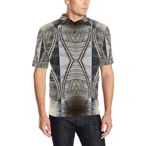 Rumble strips Men's All Over Print Polo Shirt (Model T55)