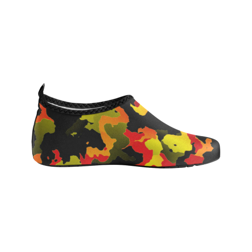 new modern camouflage F by JamColors Women's Slip-On Water Shoes (Model 056)