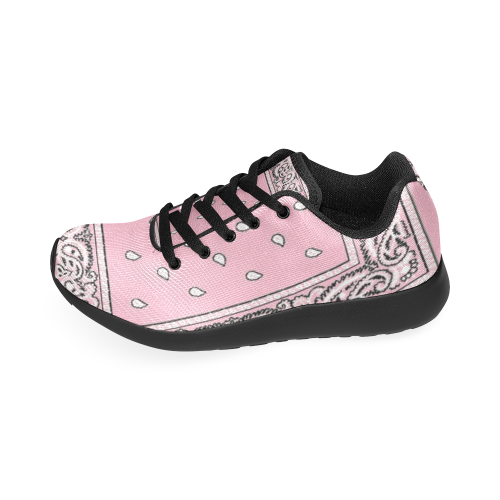 Pink Bandana Men-Black Men’s Running Shoes (Model 020)