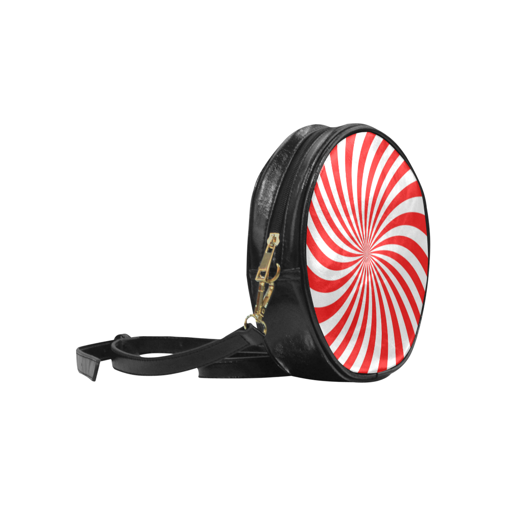 PEPPERMINT TUESDAY SWIRL Round Sling Bag (Model 1647)