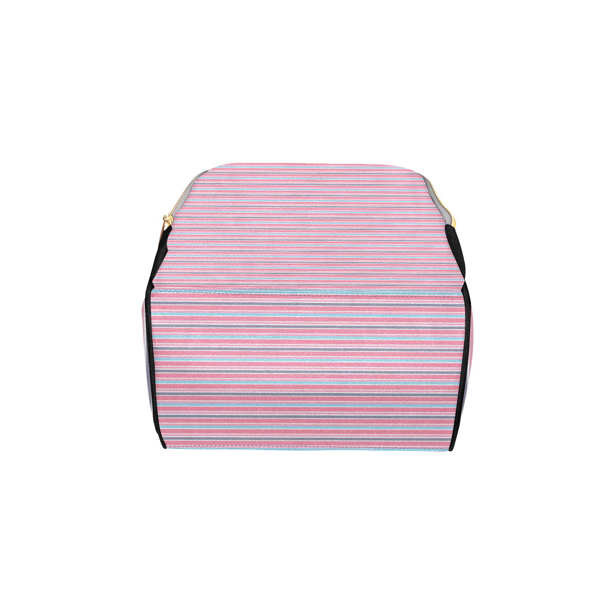 Pink Grey Turquoise Stripe Multi-Function Diaper Backpack/Diaper Bag (Model 1688)