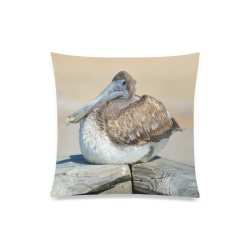 Pelican On The Dock Custom Zippered Pillow Case 20"x20"(Twin Sides)
