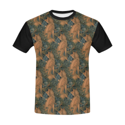 Fox pattern All Over Print T-Shirt for Men/Large Size (USA Size) Model T40)