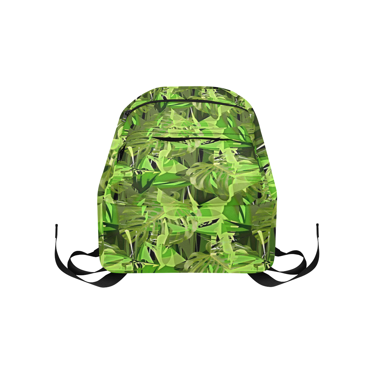 Tropical Jungle Leaves Camouflage Large Capacity Travel Backpack (Model 1691)