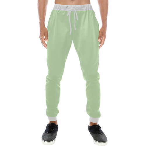color tea green Men's All Over Print Sweatpants (Model L11)
