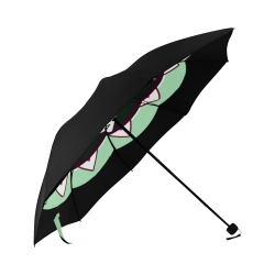 LasVegasIcons Poker Chip - Poker Hand on Black Anti-UV Foldable Umbrella (Underside Printing) (U07)