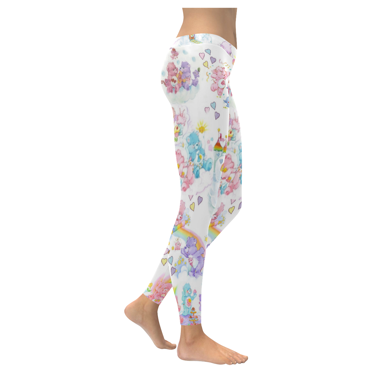 carebearleggings Women's Low Rise Leggings (Invisible Stitch) (Model L05)