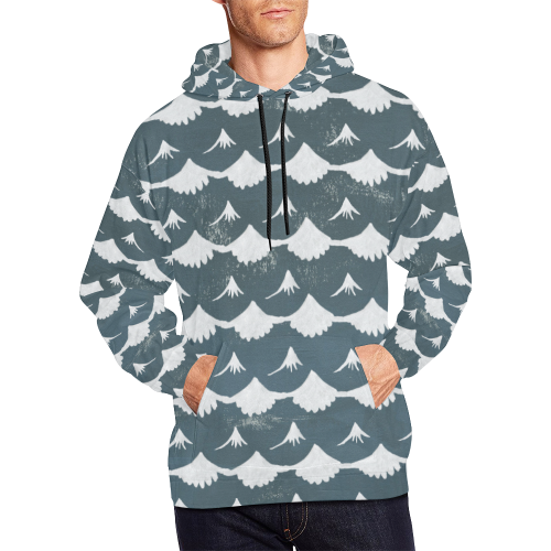 Men's Pull Over Hoodie Shells All Over Print Hoodie for Men/Large Size (USA Size) (Model H13)