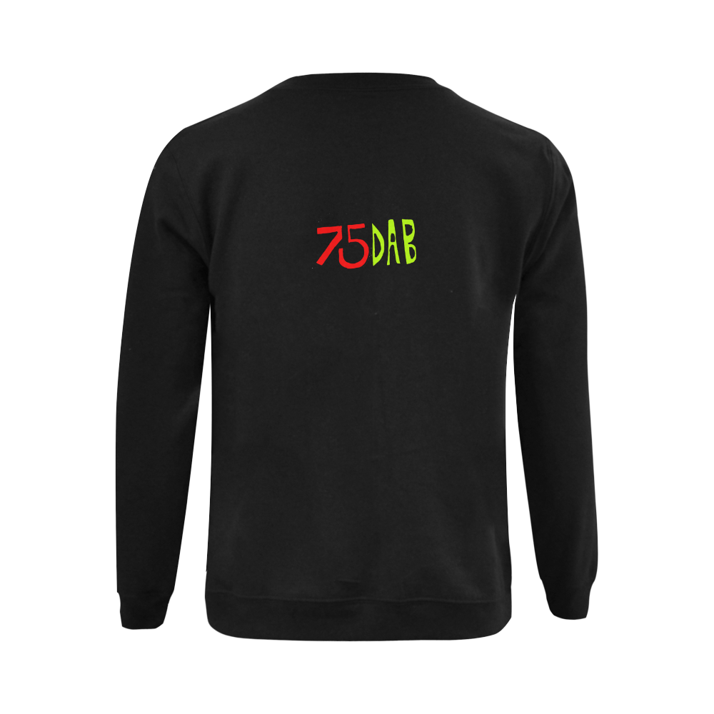 75dab x Writing Sweater Gildan Crewneck Sweatshirt(NEW) (Model H01)