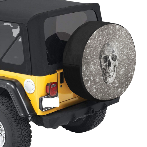 Modern sparkling Skull A by JamColors 34 Inch Spare Tire Cover