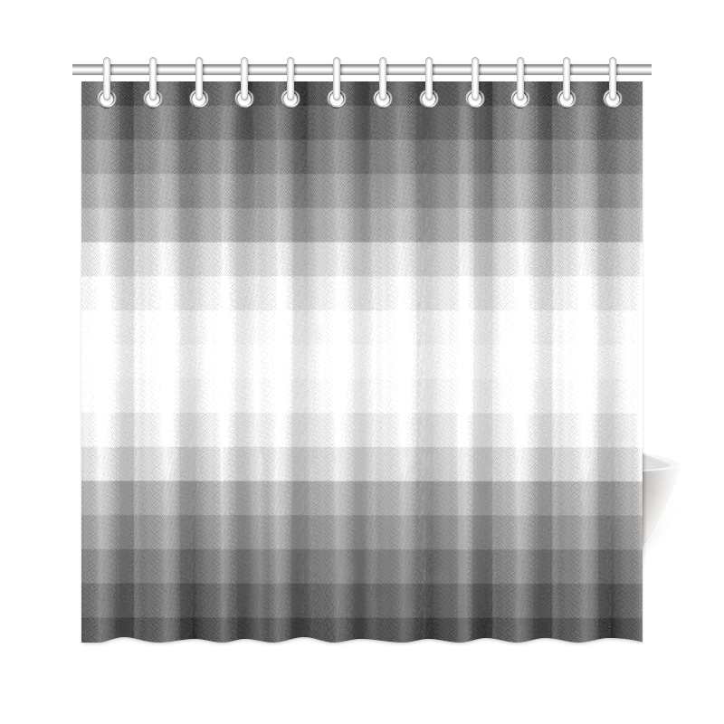 Grey, black, white multicolored stripes Shower Curtain 72"x72"