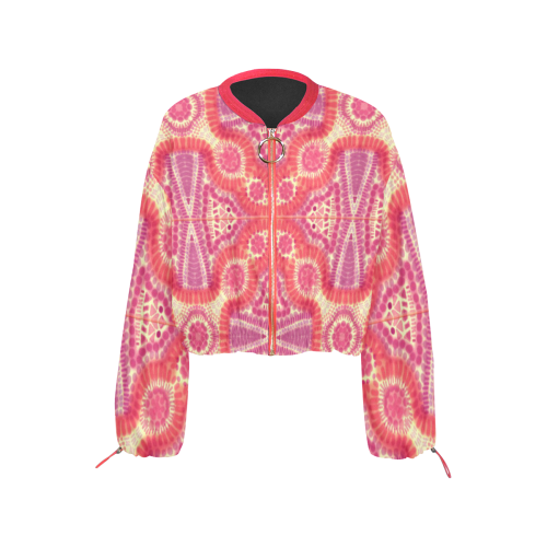 geometry 1 Cropped Chiffon Jacket for Women (Model H30)