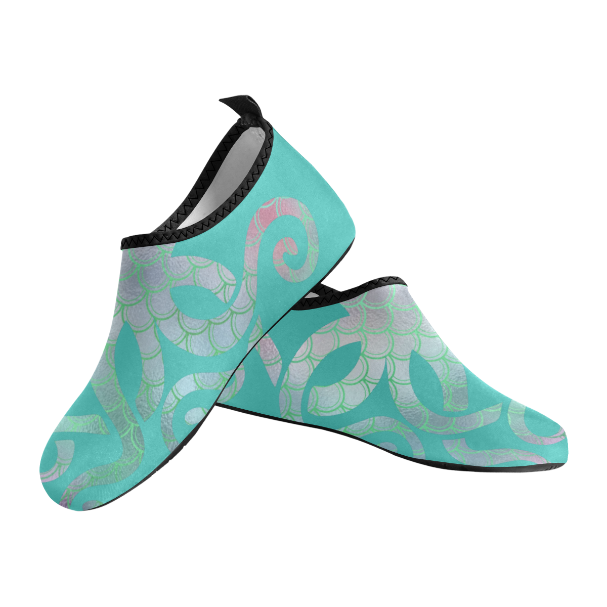 PiccoGrande`s smurfy ice octopus design Women's Slip-On Water Shoes (Model 056)