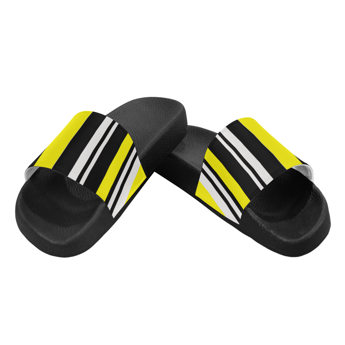 by stripes Women's Slide Sandals (Model 057)