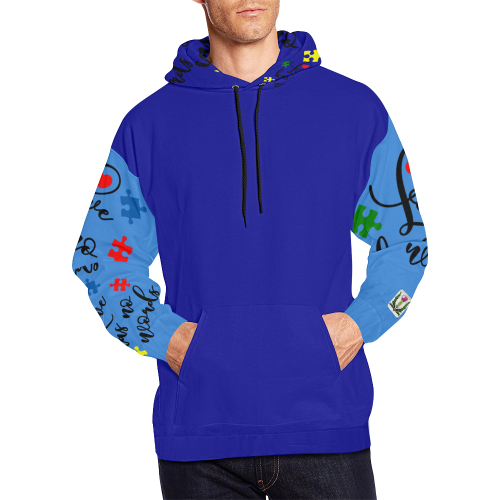 Fairlings Delight's Autism- Love has no words Men's Hoodie 53086Hh3 All Over Print Hoodie for Men (USA Size) (Model H13)