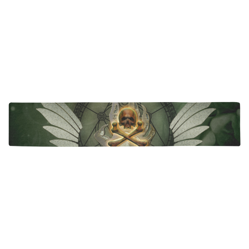 Skull in a hand Table Runner 14x72 inch