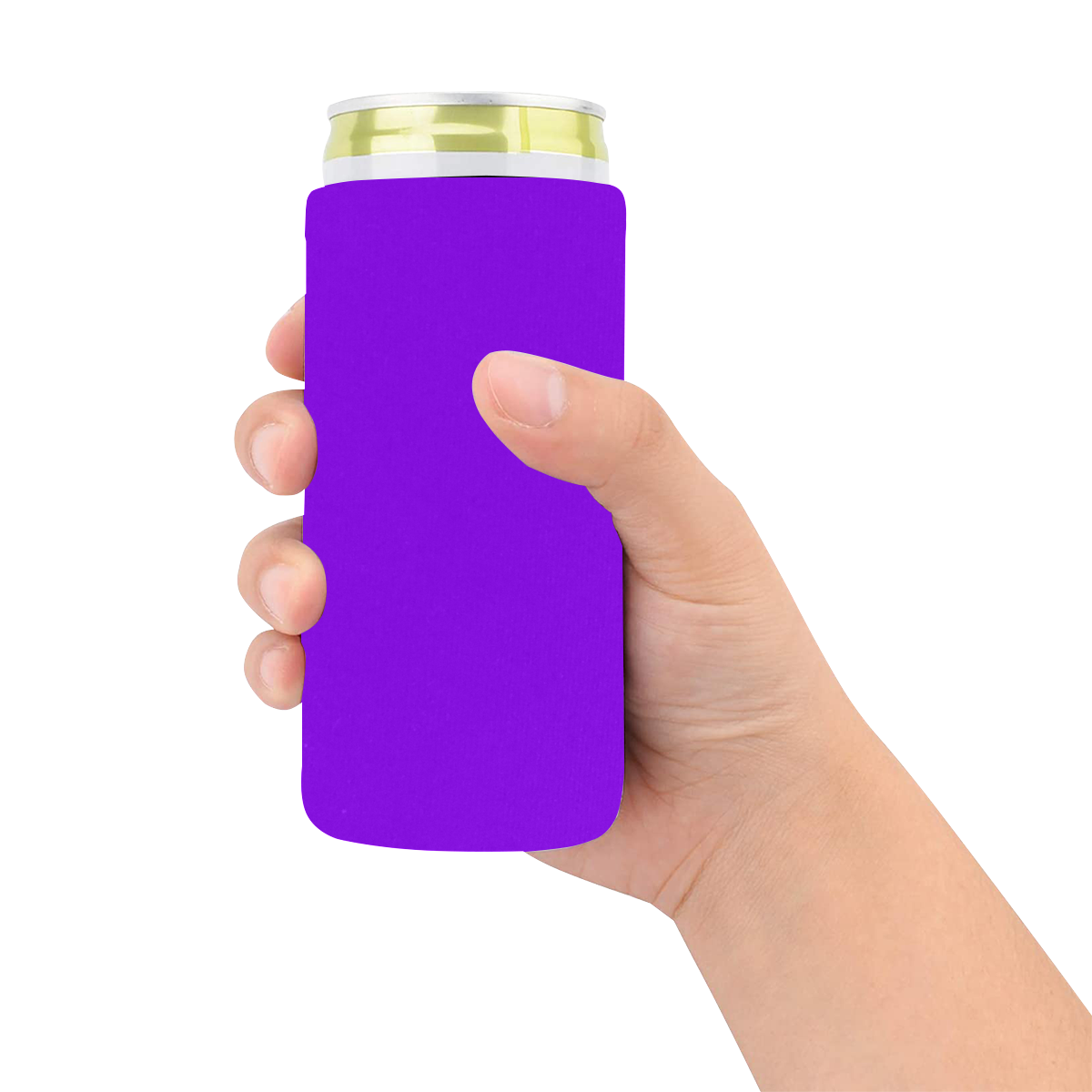color electric violet Neoprene Can Cooler 5" x 2.3" dia.