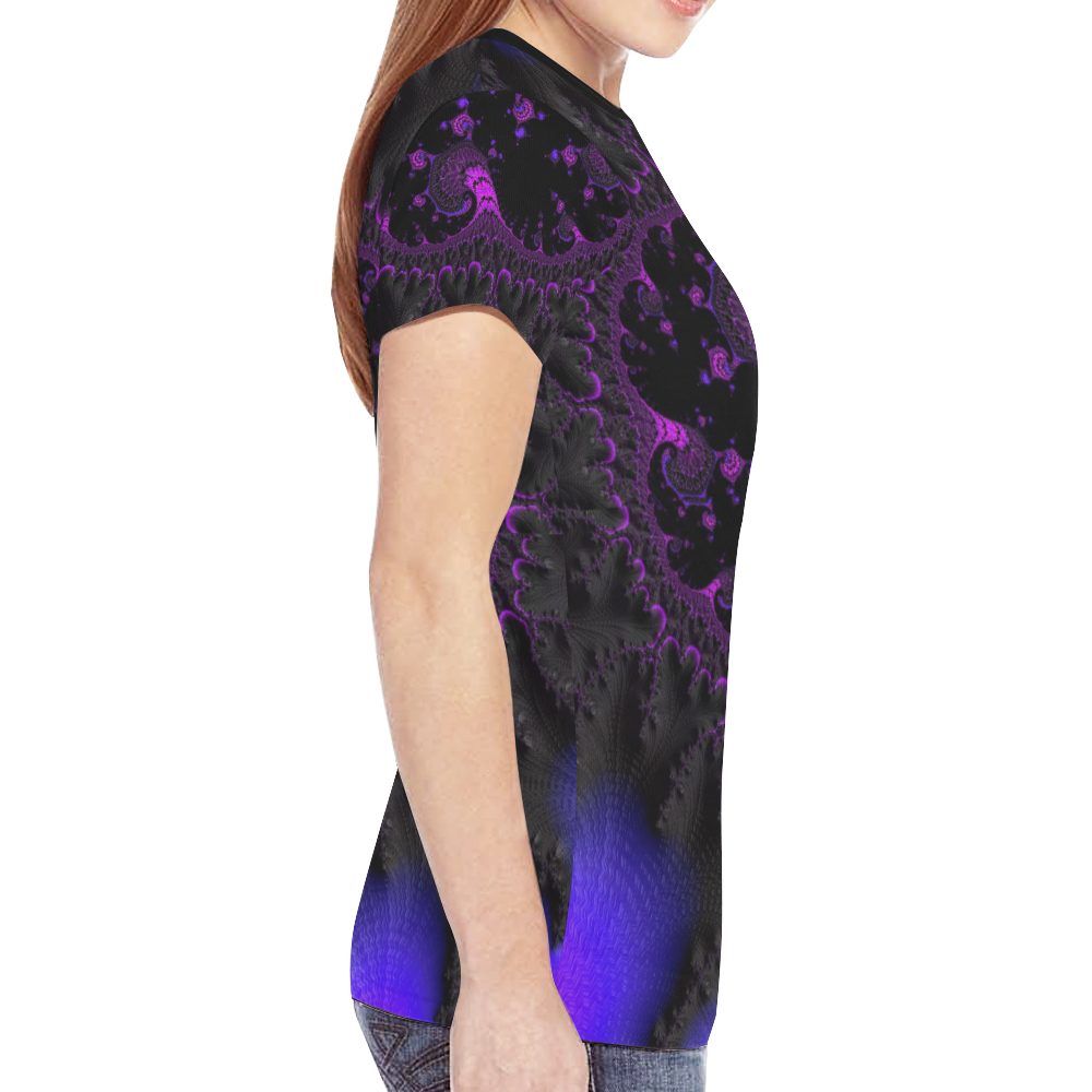 Fractal Colorful shirt New All Over Print T-shirt for Women (Model T45)