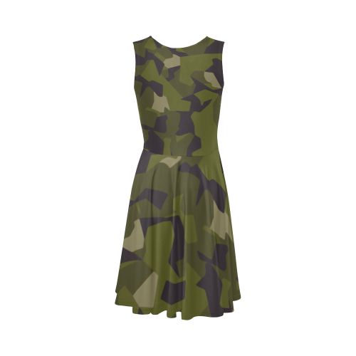 Swedish M90 woodland camouflage Sleeveless Ice Skater Dress (D19)