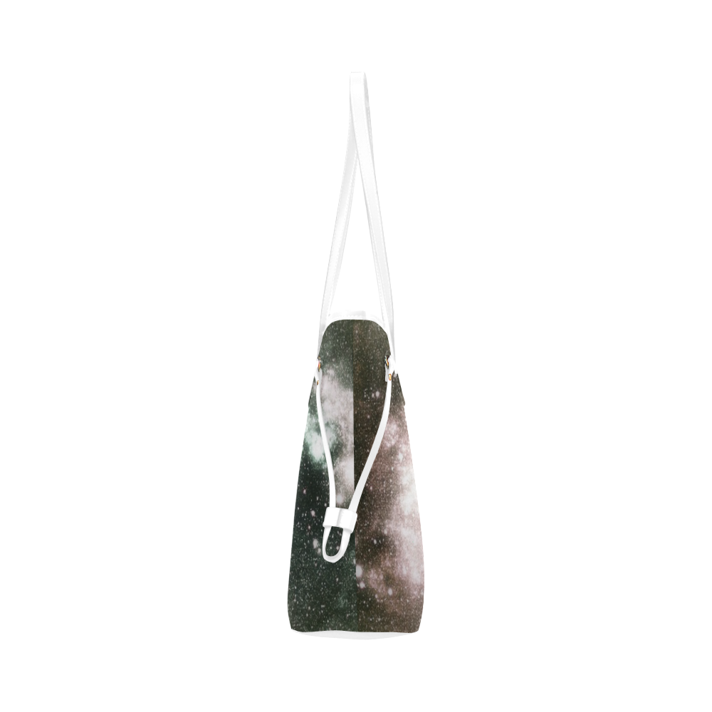 Raw white Clover Canvas Tote Bag (Model 1661)