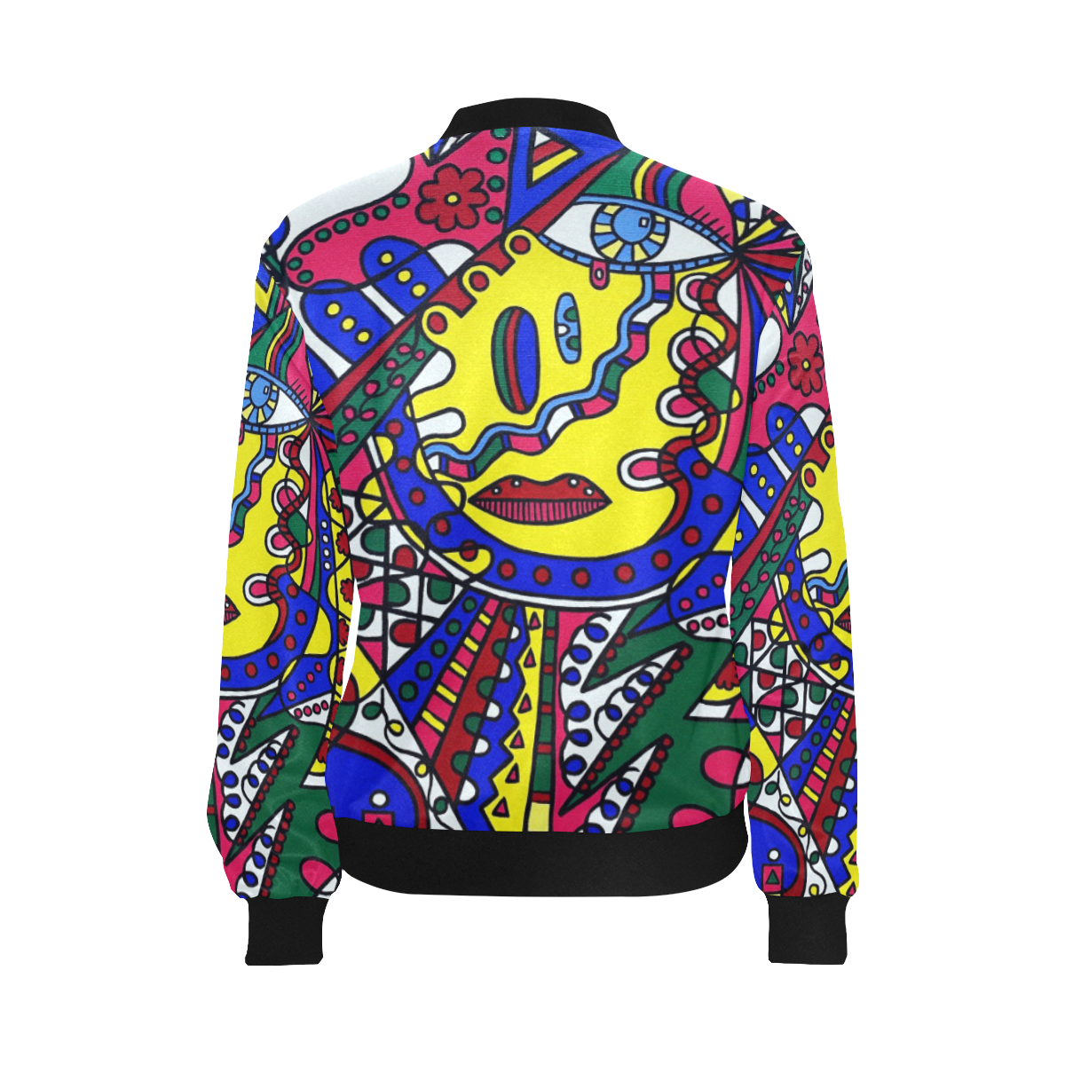 Whimsical All Over Print Bomber Jacket for Women (Model H36)