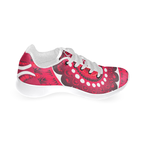 mandala 1 red womens runners Women's Running Shoes/Large Size (Model 020)