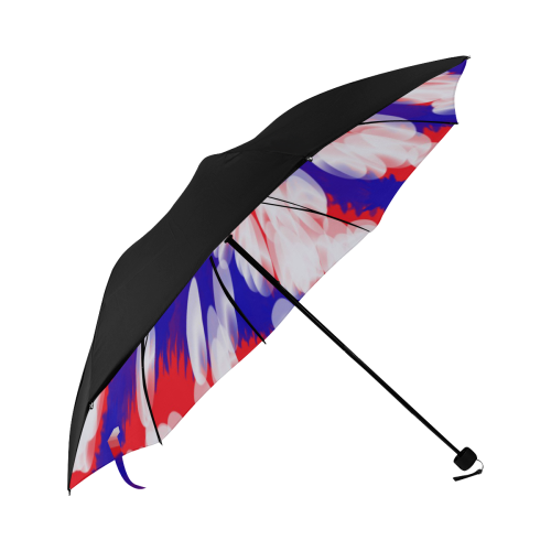 Red White Blue USA Patriotic Abstract Anti-UV Foldable Umbrella (Underside Printing) (U07)