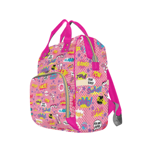 supergirl_17pinkdiaperbag Multi-Function Diaper Backpack/Diaper Bag (Model 1688)