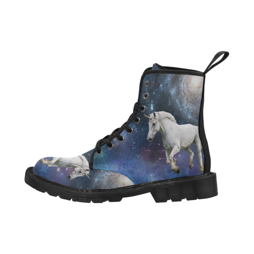 Unicorn and Space Martin Boots for Men (Black) (Model 1203H)
