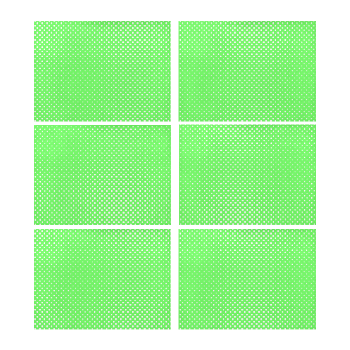 Eucalyptus green polka dots Placemat 14’’ x 19’’ (Set of 6)