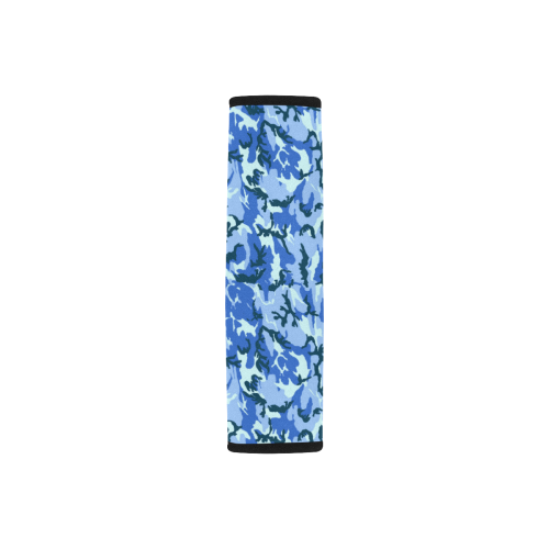 Woodland Blue Camouflage Car Seat Belt Cover 7''x8.5''