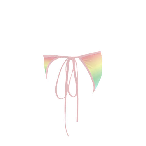 Pastel Rainbow Custom Bikini Swimsuit Bottom