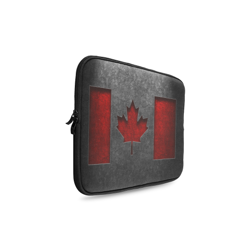 Canadian Flag Stone Texture Custom Laptop Sleeve 14''