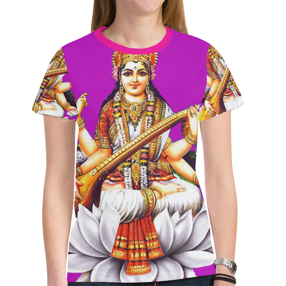 SHIVA New All Over Print T-shirt for Women (Model T45)
