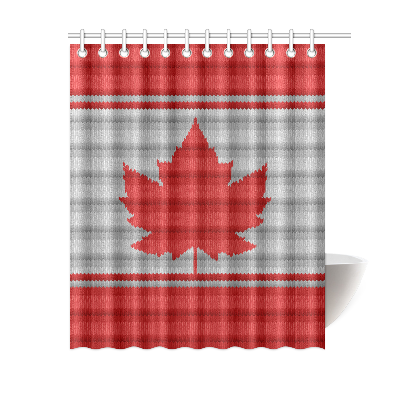 Canada Knit Print Shower Curtain 60"x72"