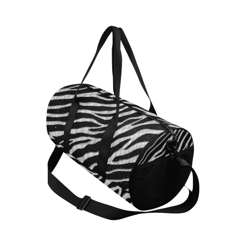 Ripped SpaceTime Stripes - White Duffle Bag (Model 1679)