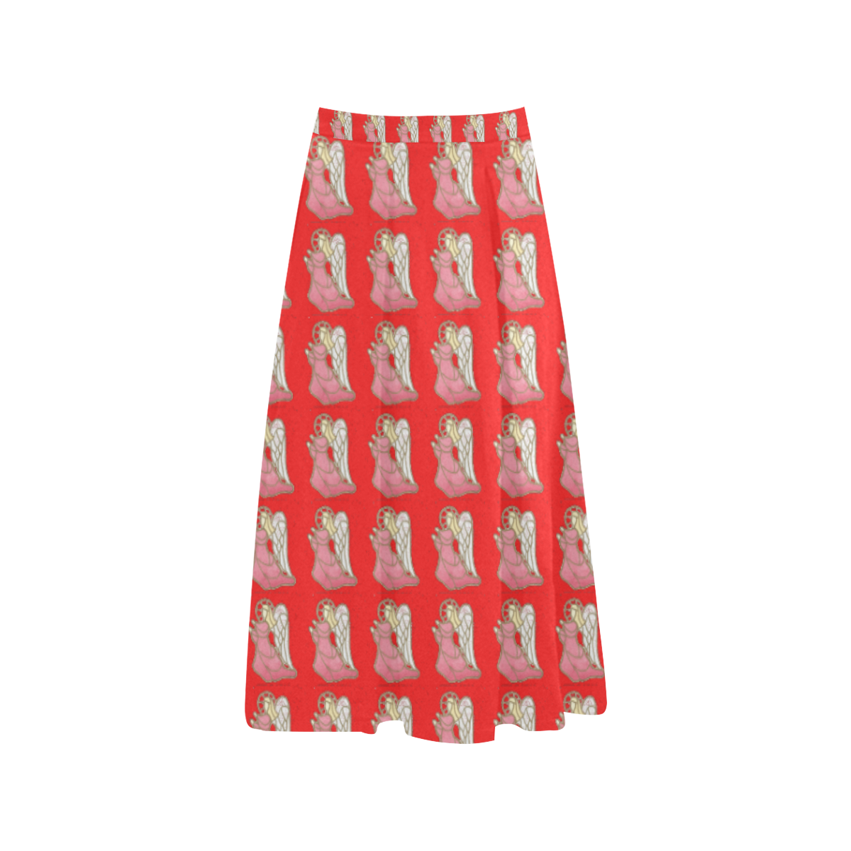 Red Christmas Angel Crepe Skirt Aoede Crepe Skirt (Model D16)