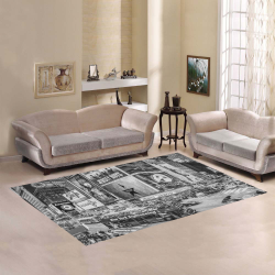 Times Square II Special Edition I B&W Area Rug7'x5'