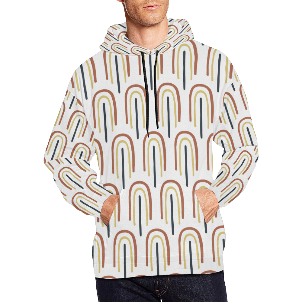 Men's Pull Over Hoodie Soho Rainbow All Over Print Hoodie for Men/Large Size (USA Size) (Model H13)