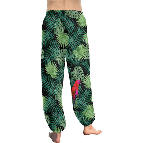 Parrot And Leaves Women's All Over Print Harem Pants (Model L18)