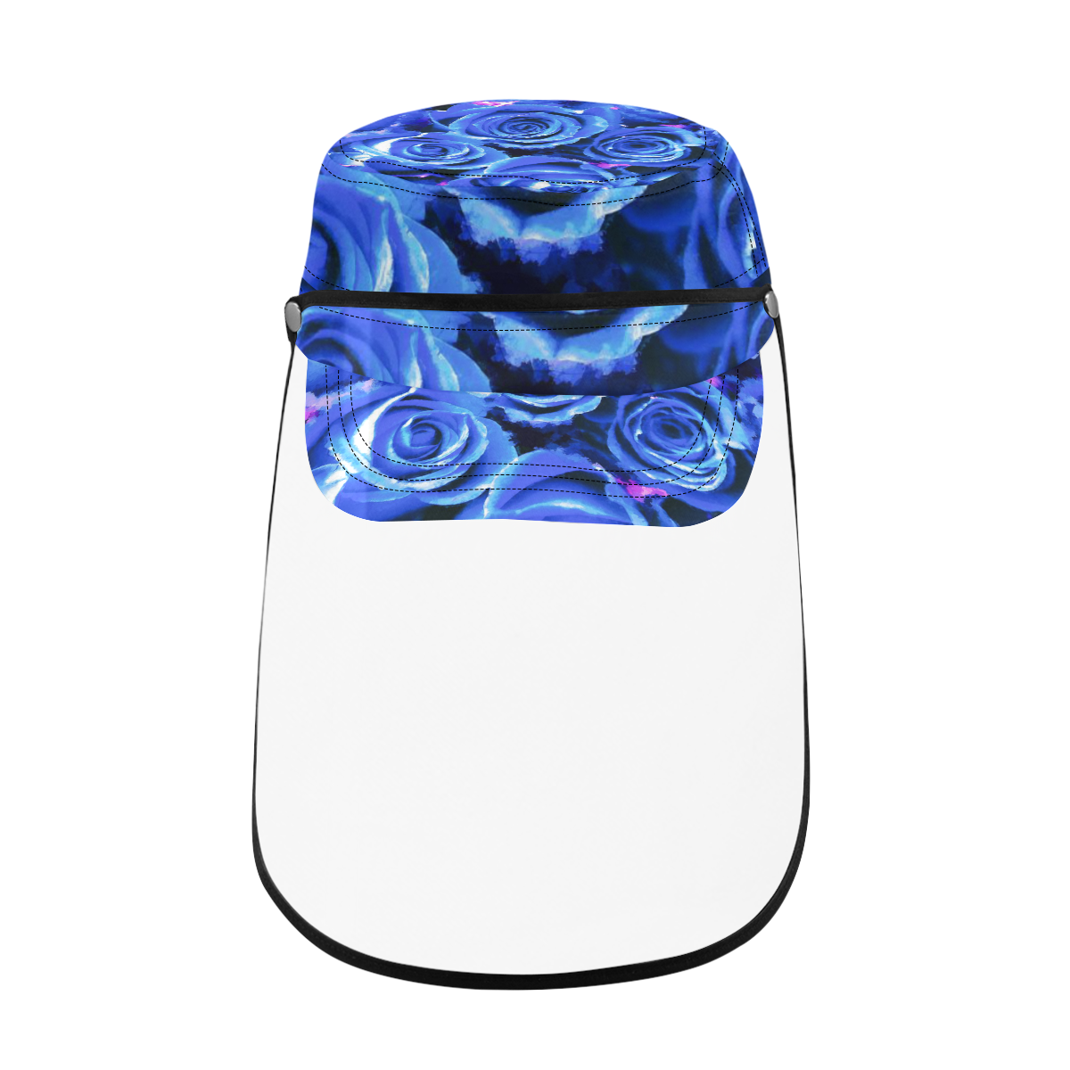 roses are blue Military Style Cap (Detachable Face Shield)