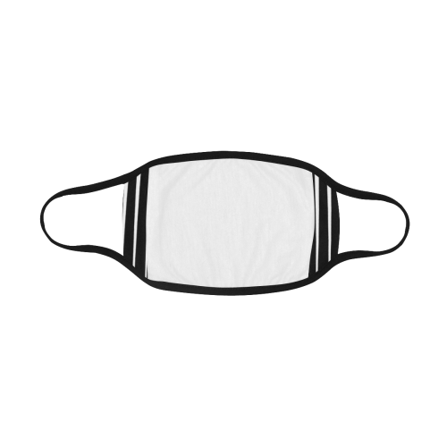 Tapered Black and White Stripes Mouth Mask