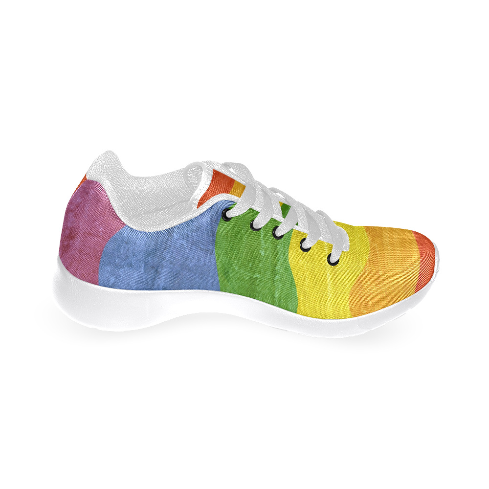Gay Pride - Rainbow Flag Waves Stripes 3 Men’s Running Shoes (Model 020)