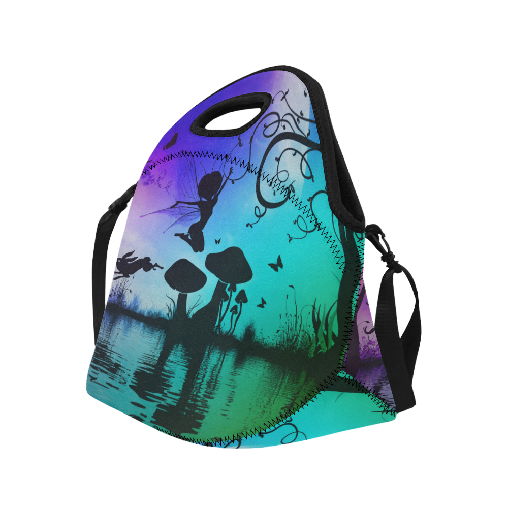 Happy fairy in the night Neoprene Lunch Bag/Large (Model 1669)