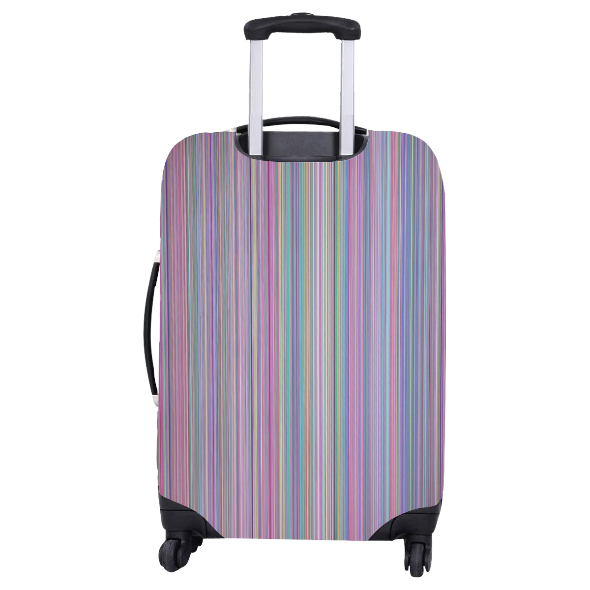 Broken TV Screen Rainbow Stripe Luggage Cover/Large 26"-28"