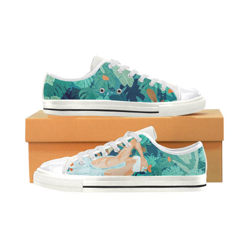 Tropical Girl Women's Classic Canvas Shoes (Model 018)