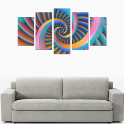 Opposing Spirals Canvas Print Sets A (No Frame)