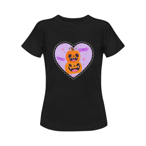 Pumpkin_heart_ Shirt Women's T-Shirt in USA Size (Front Printing Only)