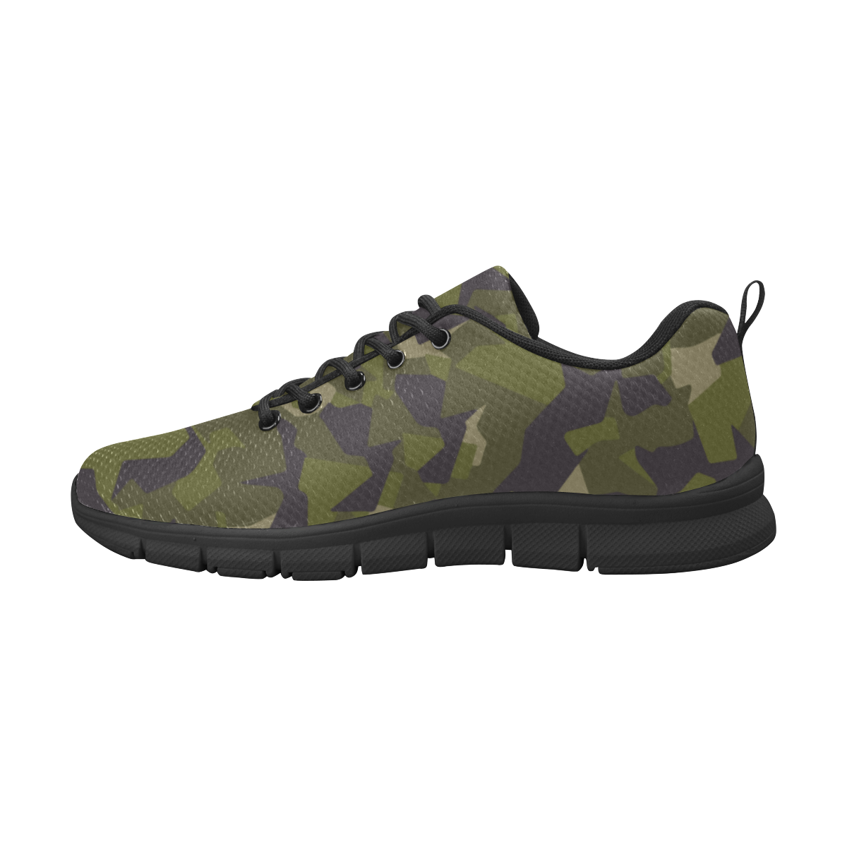 Swedish M90 woodland camouflage Men's Breathable Running Shoes (Model 055)