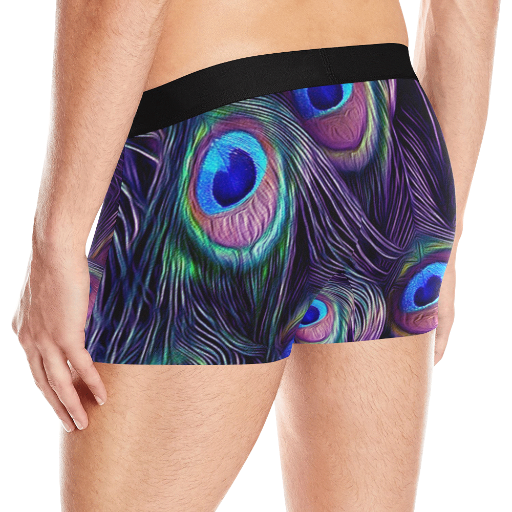 Peacock Feather Men's All Over Print Boxer Briefs (Model L10)